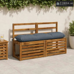 Jastučić za klupu VIANEN 100% poliester Plava 130 x 30 x 12 cm - Plava