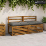 Jastučić za klupu VIANEN 100% poliester Siva 150 x 50 x 12 cm - Siva 1