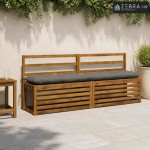 Jastučić za klupu VIANEN 100% poliester Siva 200 x 30 x 12 cm - Siva 2