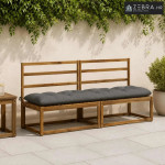Jastučić za klupu VIANEN 100% poliester Siva 200 x 50 x 12 cm - Siva 2