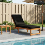 Jastučić za ležaljku GEMERT 100% poliester Crna 190 x 50 x 9 cm - Crna
