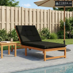 Jastučić za ležaljku GEMERT 100% poliester Crna 190 x 70 x 9 cm - Crna