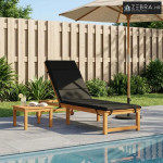 Jastučić za ležaljku GEMERT 100% poliester Crna 200 x 55 x 3 cm - Crna