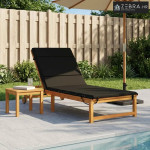 Jastučić za ležaljku GEMERT 100% poliester Crna 200 x 70 x 3 cm - Crna