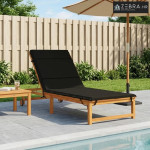 Jastučić za ležaljku GEMERT 100% poliester Crna 200 x 90 x 3 cm - Crna