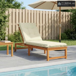 Jastučić za ležaljku GEMERT 100% poliester Krem 190 x 50 x 9 cm - Krem