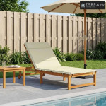Jastučić za ležaljku GEMERT 100% poliester Krem 200 x 90 x 3 cm - Krem