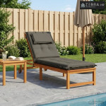Jastučić za ležaljku GEMERT 100% poliester Siva 190 x 60 x 9 cm - Siva