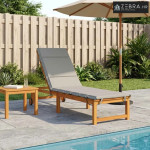 Jastučić za ležaljku GEMERT 100% poliester Siva 200 x 55 x 3 cm - Siva