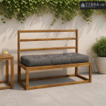 Jastučić za palete VIANEN 100% poliester Siva 120 x 50 x 12 cm - Siva