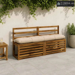 Jastučići za klupe VIANEN 2 kom. 100% poliester Krem - Krem 150 x 30 x