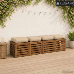 Jastučići za sjedalo od 4 dijela VIANEN 4 kom. 100% poliester - Krem 5
