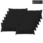 Jastuk za bacanje 12 kom. HEERLEN Crna 40 x 80 cm Tkanina - Crna 40 x