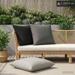 Jastuk za bacanje 2 kom. HEERLEN Crna 65 x 65 cm Poliester - Crna 65 x