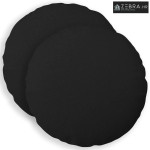 Jastuk za bacanje 2 kom. HEERLEN Crna Promjer 30 cm Tkanina - Crna Pro
