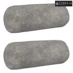 Jastuk za bacanje 2 kom. HEERLEN Svjetlosiva Promjer 15 x 40 cm - Osno