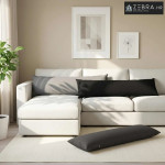 Jastuk za bacanje HEERLEN Svjetlosiva 40 x 145 cm Tkanina - Svjetlosiv