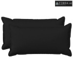 Jastuk za bacanje 2 kom. HOUTEN Crna 40 x 80 cm Umjetni lan - Crna 40
