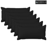 Jastuk za bacanje 6 kom. HOUTEN Crna 40 x 80 cm Umjetni lan - Crna 40