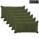 Jastuk za bacanje 6 kom. HOUTEN Zelena 40 x 80 cm - Dizajn s paspulom