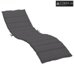 Jastuk za ležaljku antracit 200 x 60 x 3 cm od tkanine Oxford - Antrac