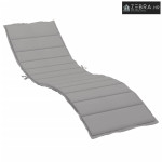 Jastuk za ležaljku sivi 200 x 60 x 3 cm od tkanine Oxford - Siva 200 x