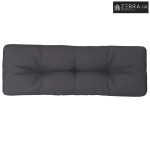 Jastuk za palete antracit 120 x 40 x 12 cm od tkanine - Antracit 120 x