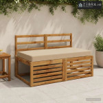 Jastuk za sjedalo SOEST 100% poliester Bež 120 x 60 x 10 cm - Bež 120