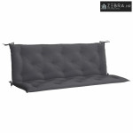 Jastuk za vrtnu klupu antracit 150x(50+50)x7 cm tkanina Oxford