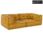 Modularna sofa s 2 sjedišta, žuta, 140x70x36, tkanina - Žuta Niska kut