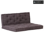 Paletni podni jastuci 2 kom pamučni antracit - Antracit 120 x 40 x 7 c