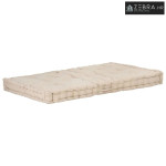 Paletni podni jastuk pamučni 120 x 80 x 10 cm bež - Bež 120 x 80 x 10