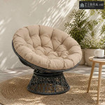 Papasan jastučić VIANEN 100% poliester Pijesak Ø 130 x 12 cm - Pijesak