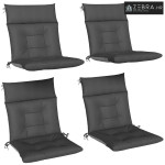 Set od 4 vodoodbojna jastuka za sjedenje s vezicama, 111,5x53x8 cm, ta
