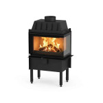Ugradbeni kamin integra (desna) crni, kutni 8 kw