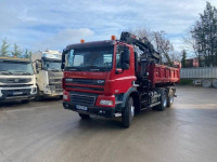 DAF CF 410 / Meiller / crane / Two-way side tipper truck