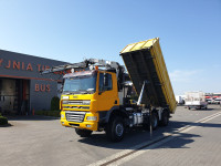 DAF CF GINAF X3335 S 6x6 DUMP TRUCK+HDS ATLAS 1460 HYDROBORD