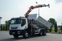 IVECO TRAKKER 410 / 6X4 / 2 STR. WYWROTKA + HDS ATLAS 125.2 /  HYDROBU
