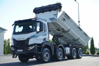 IVECO X-WAY 480 / 8X4 / WYWROTKA DWUSTRONNA / HYDROBURTA / PLANDEKA EL