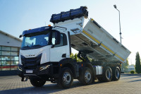 IVECO X-WAY 480 / 8X4 / WYWROTKA DWUSTRONNA / HYDROBURTA / PLANDEKA EL