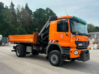 Mercedes-Benz Actros 2036 trostrani kiper, Hiab kran, zimska služba