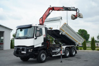 Renault C 430 / 6x4 / WYWROTKA 2 STRONNA / HYDROBURTA + HDS FASSI F155