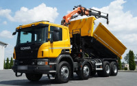 Scania P 410 8x4 kiper 5,15 m s HDS Atlas 116.3 rotatorom Euro 6
