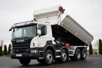 Scania P 410 / 8x4 / WYWROTKA 2 STRONNA / HYDROBURTA / BORDMATIC / OPT