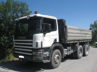 SCANIA P124 6X4 TROSTRANI ALU KIPER, REG DO 2/2015