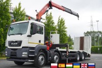 MAN TGS 35.360 8×2 / HDS FASSI F165A.2.22 crane / Remote control / t