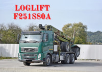 Volvo FH 500 6x4 kran LOGLIFT F251 S80A kamion za prijevoz drva