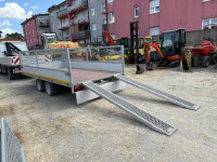 Prikolica Eduard za prijevoz građ. strojeva i robe nosivosti 2700 kg.