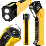 3u1 COB LED baterija. magnetska radionička lampa powerbank USB LCD kuk