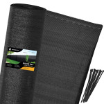 Mreža za sjenilo crna 140 gsm 1,5 x 10 m 50 vezica